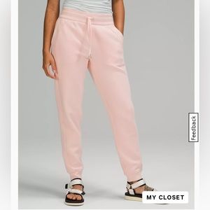 Lululemon high waist scuba jogger - Dew Pink - Size 8